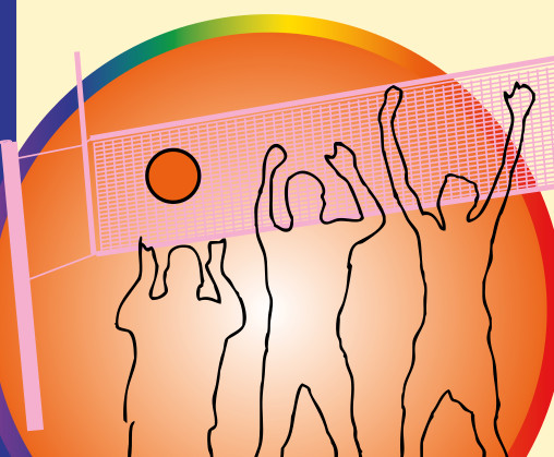 LGBTIQ-Sport: Volleyball Illustration